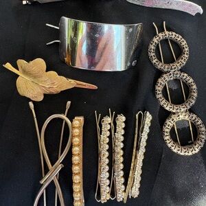 Elegant Gold and Silver Hair Accessories lot